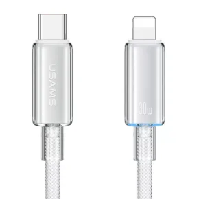 Cable Usams USB-C a Lightning US-SJ659 Plata