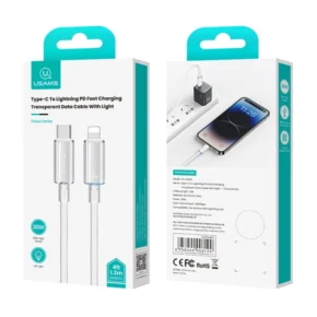 Caja cable Usams USB-C a Lightning US-SJ659