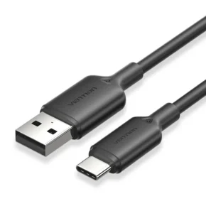 Cable Vention 3A USB-A 2.0 a USB-C Negro
