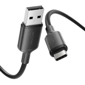 Cable Vention 3A USB-A 2.0 a USB-C Negro